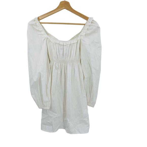Reformation XS White Vic Long Sleeve Mini Dress - Picture 4 of 8